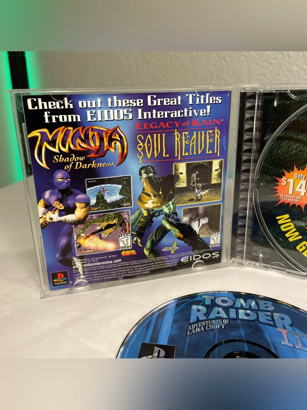 Tomb Raider III 3: Adventures of Lara Croft (PlayStation, PS1, 1999) Tested Work